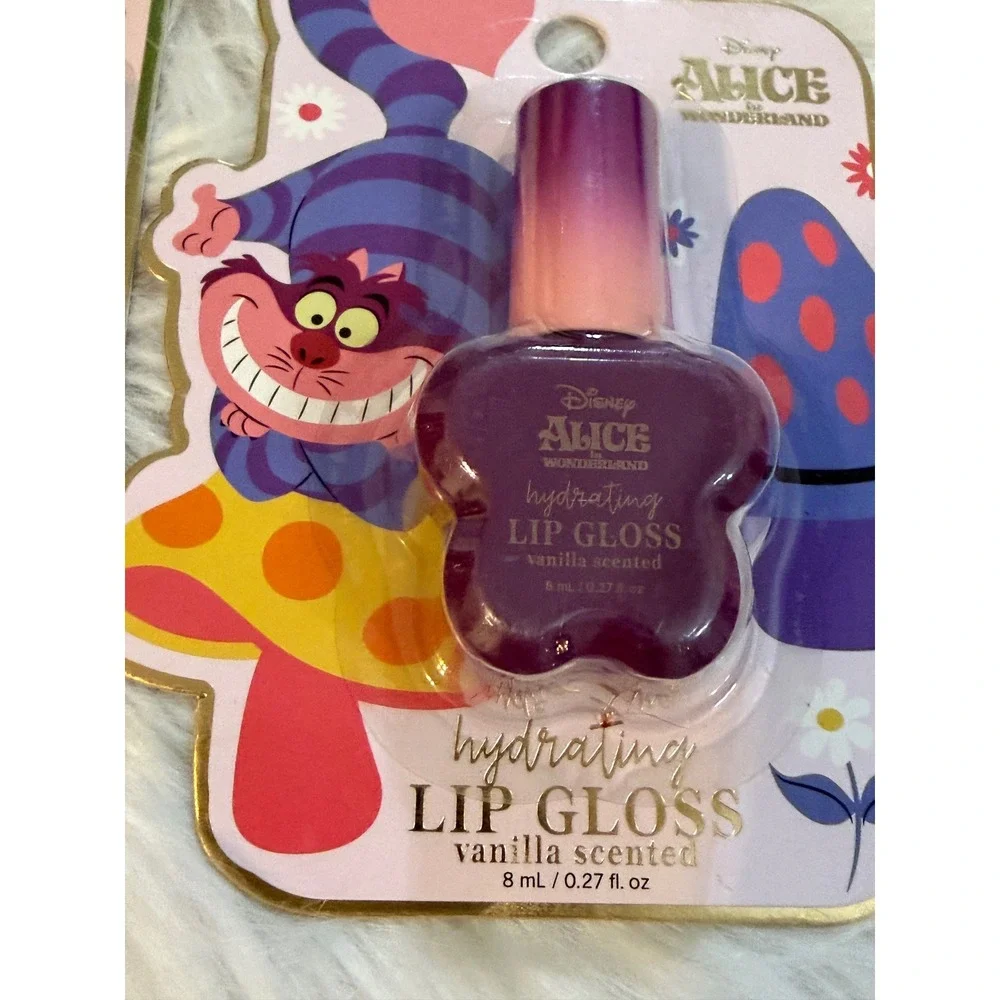 Disney Alice in Wonderland Lip Gloss Set Palette Cheshire Cat Queen of Hearts